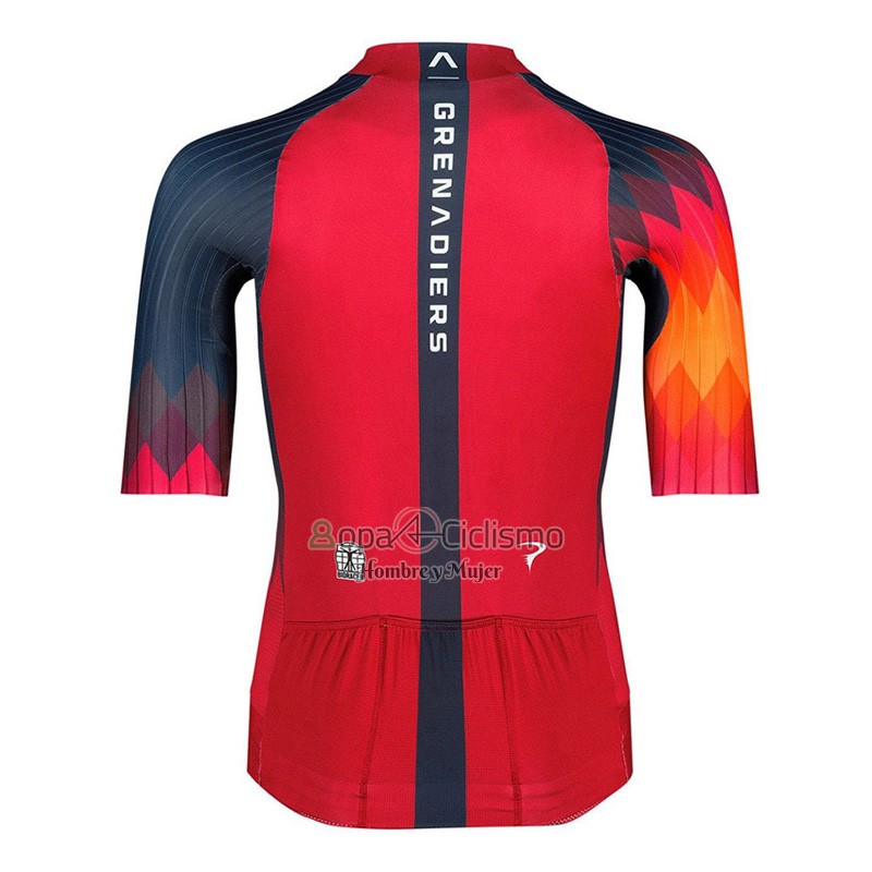 Ineos Grenadiers Ropa Ciclismo Culotte Corto 2023 Mangas Cortas Rojo